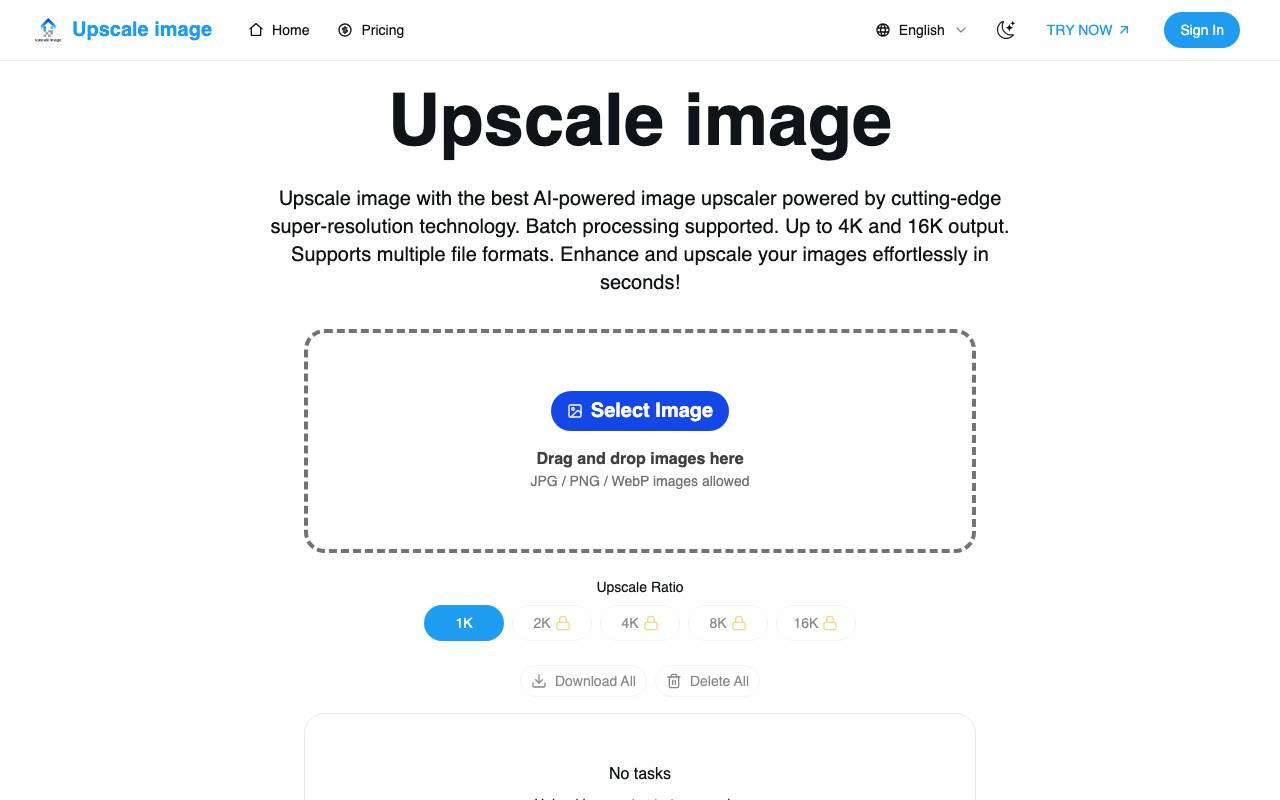 Upscale image website preview