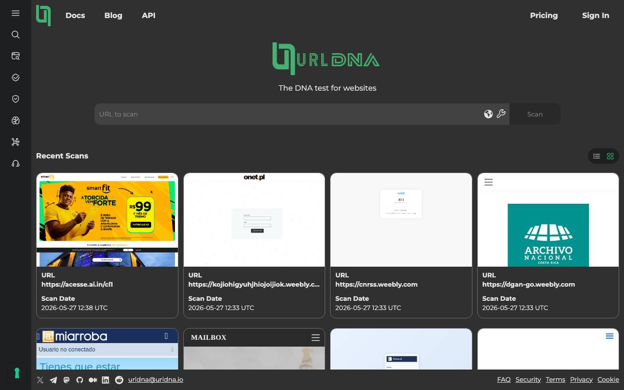 urlDNA website preview