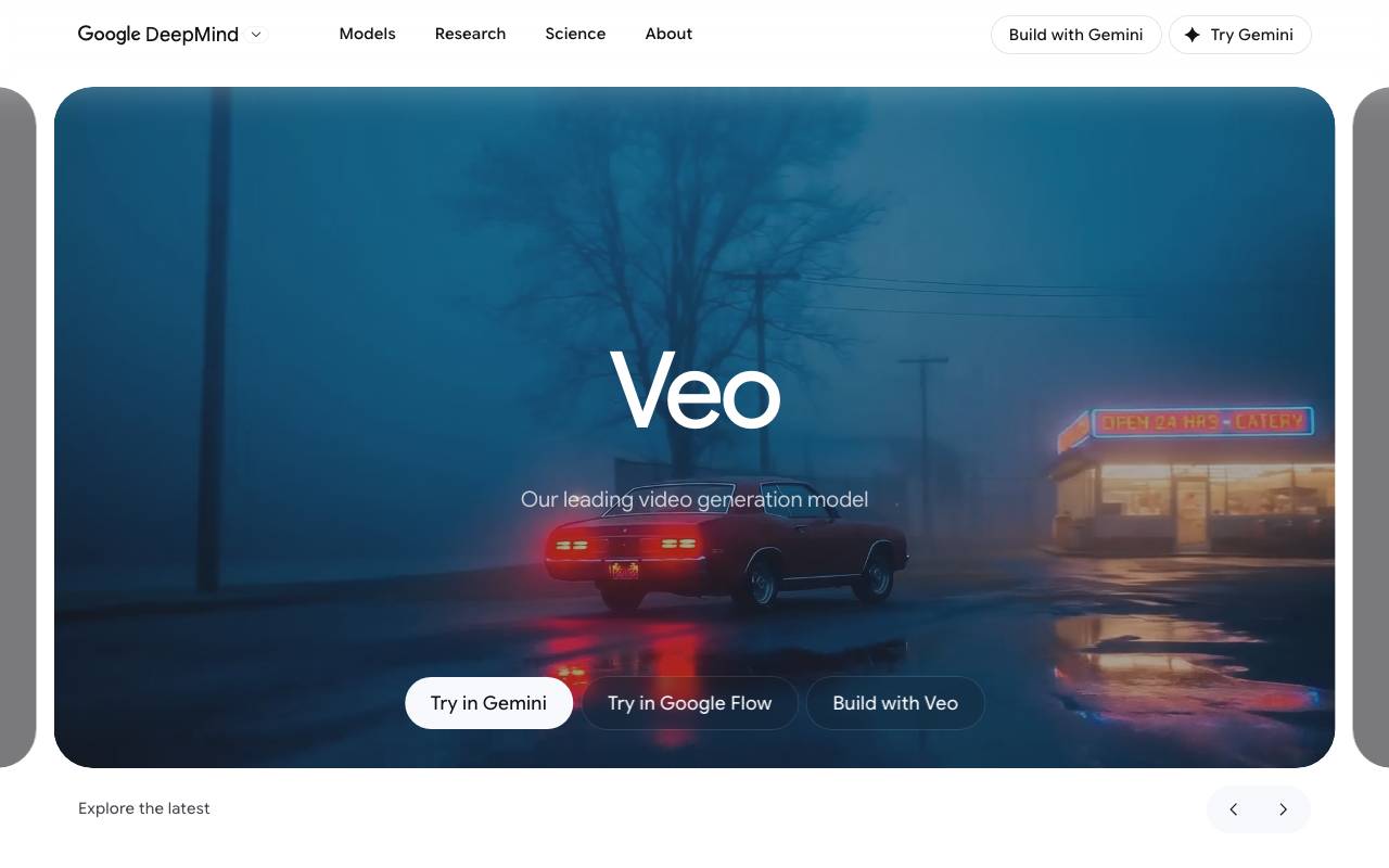 Veo 2 website preview