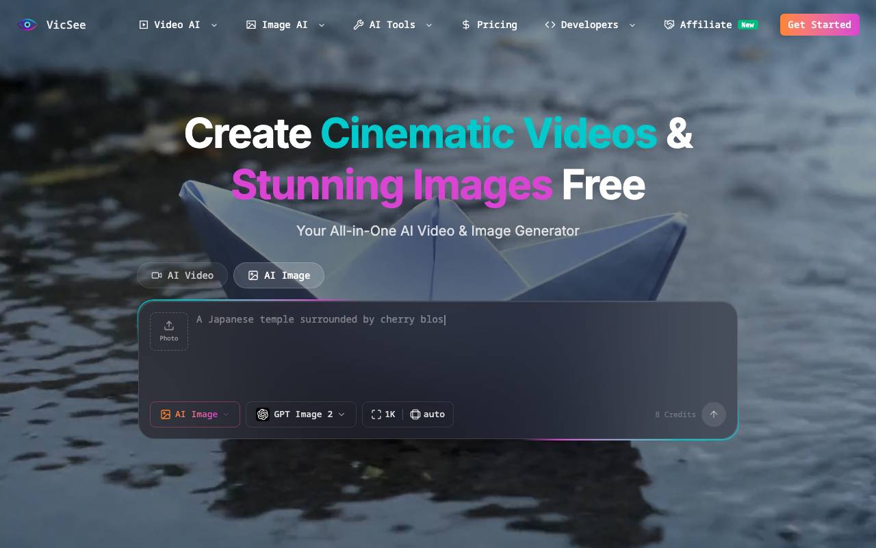 VicSee website preview
