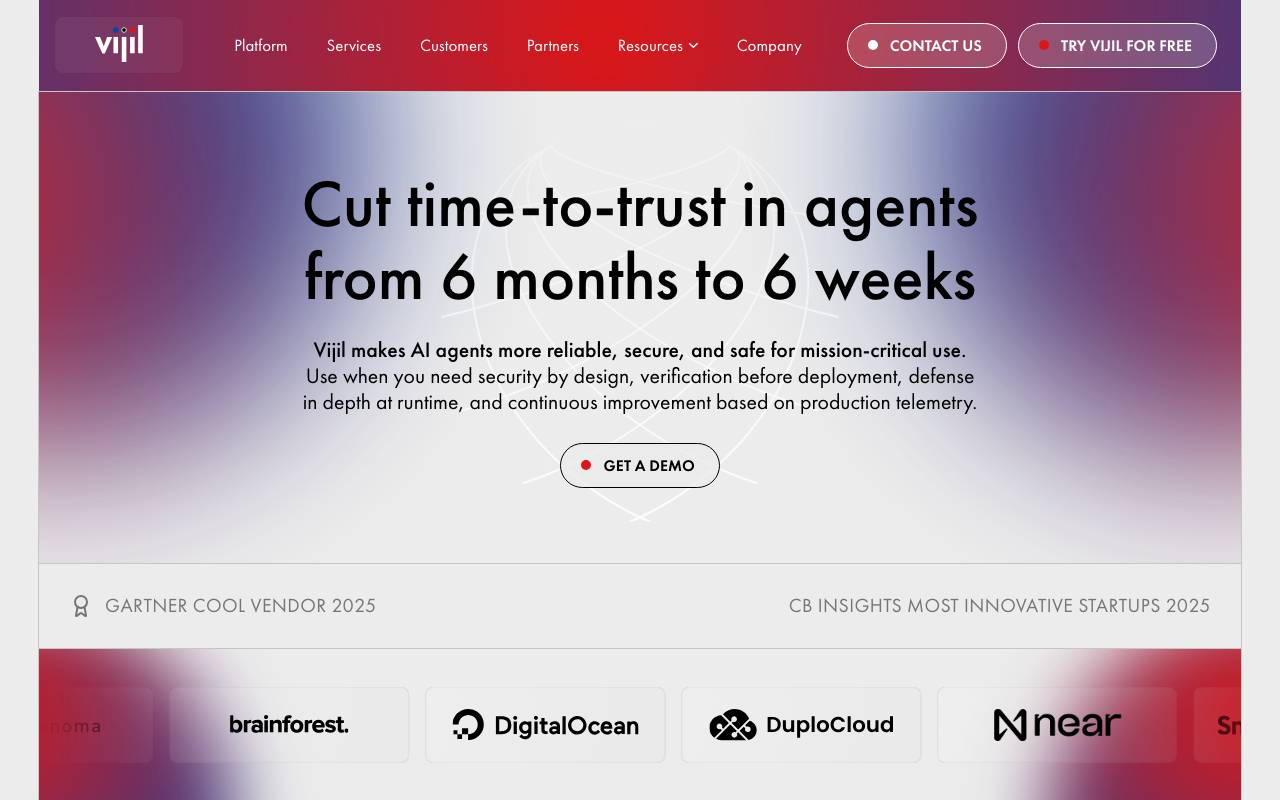 Vijil website preview