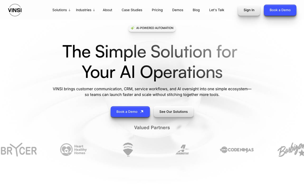 Vinsi website preview
