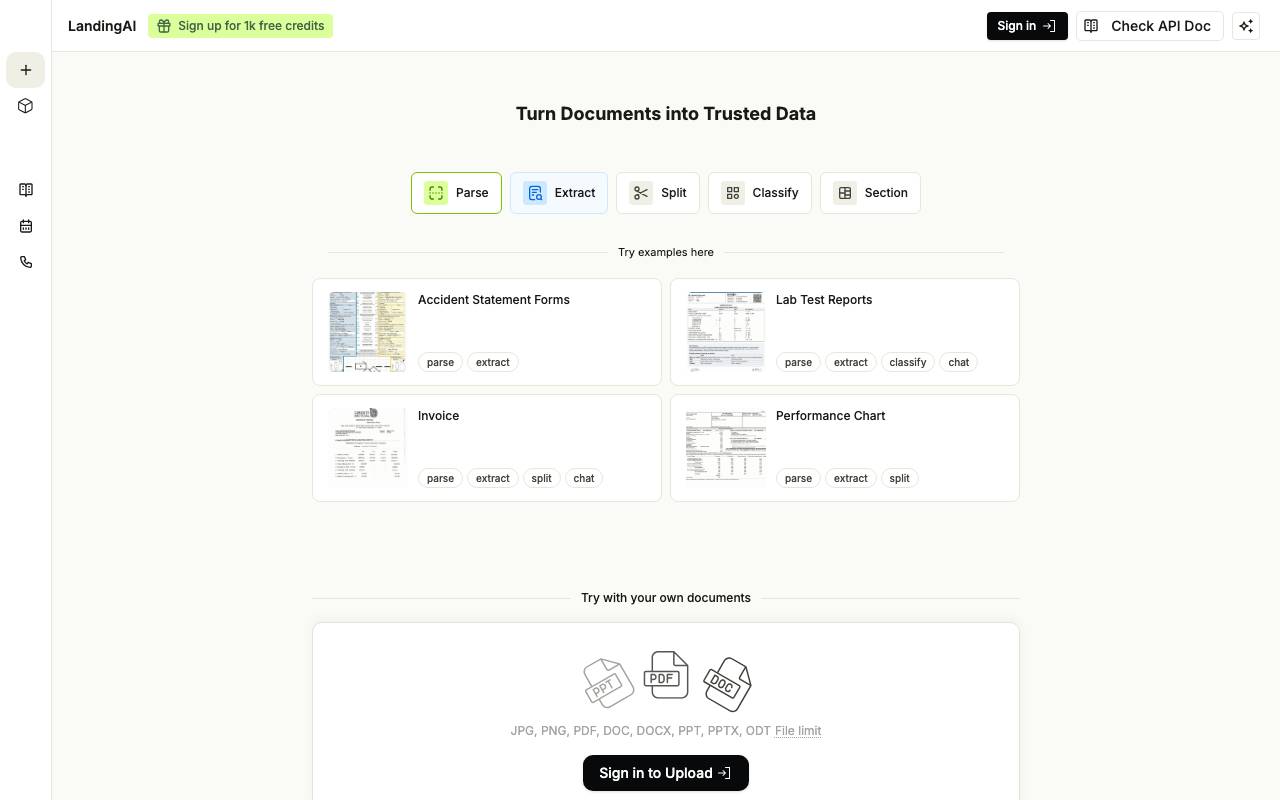 VisionAgent website preview