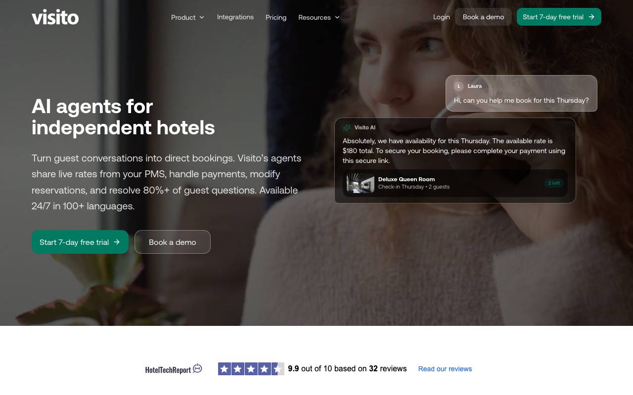 Visito website preview
