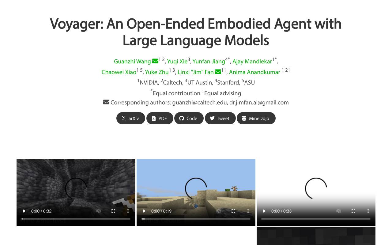 Voyager website preview