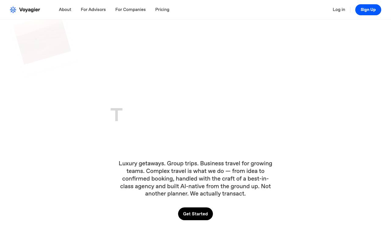 Voyagier website preview