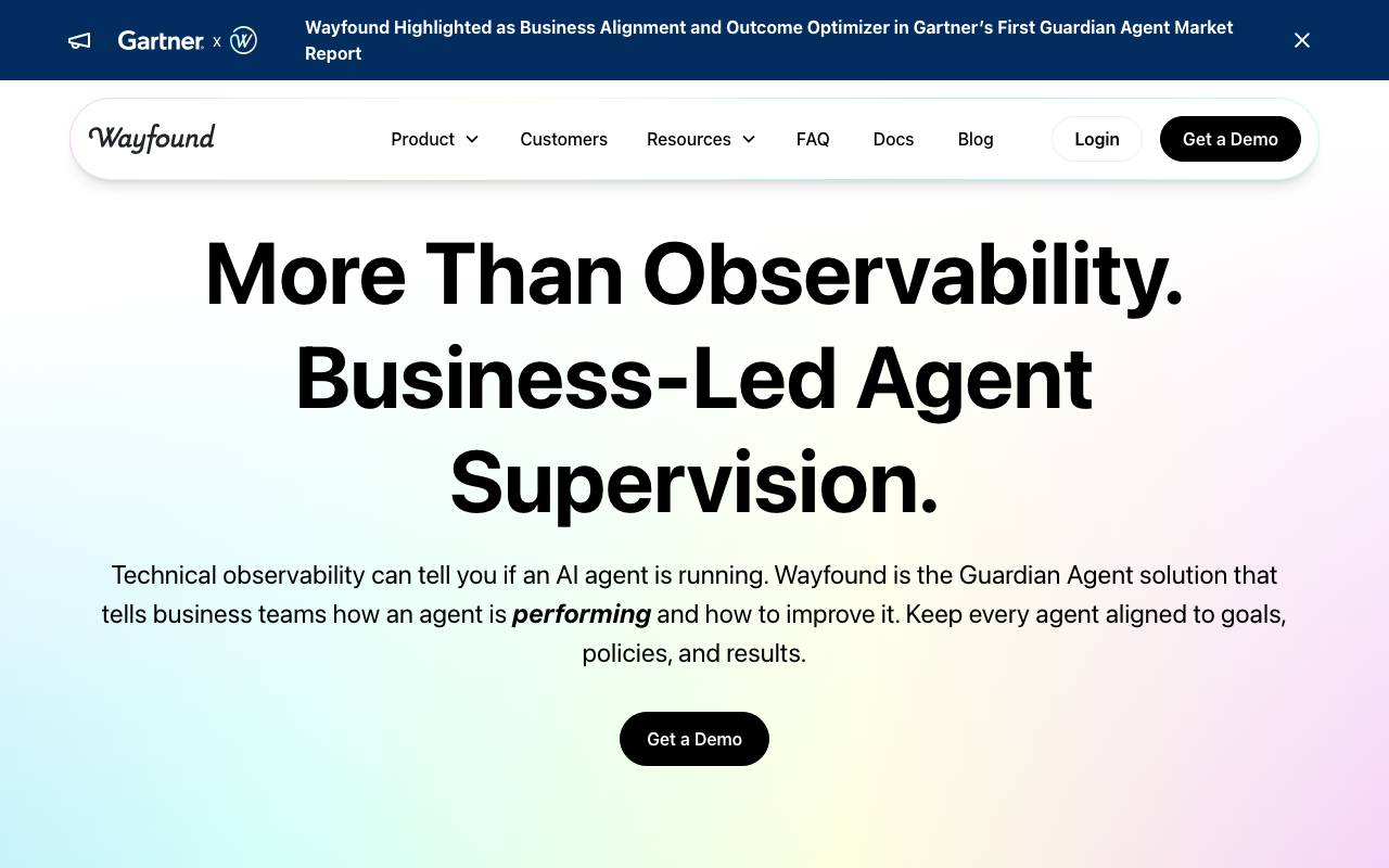 Wayfound AI website preview