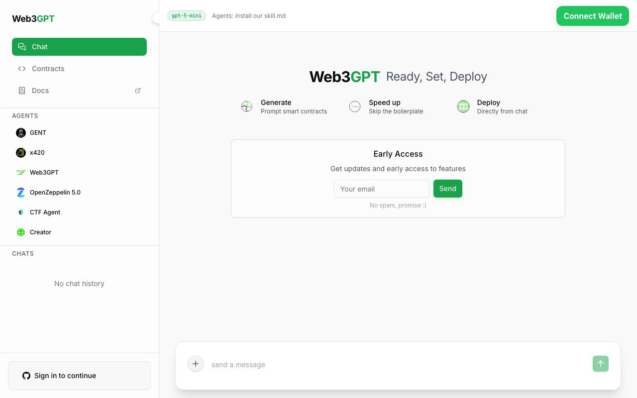 Web3GPT website preview