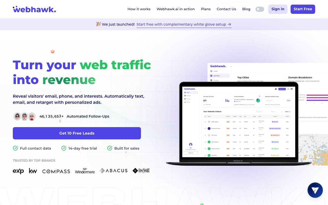 Webhawk website preview