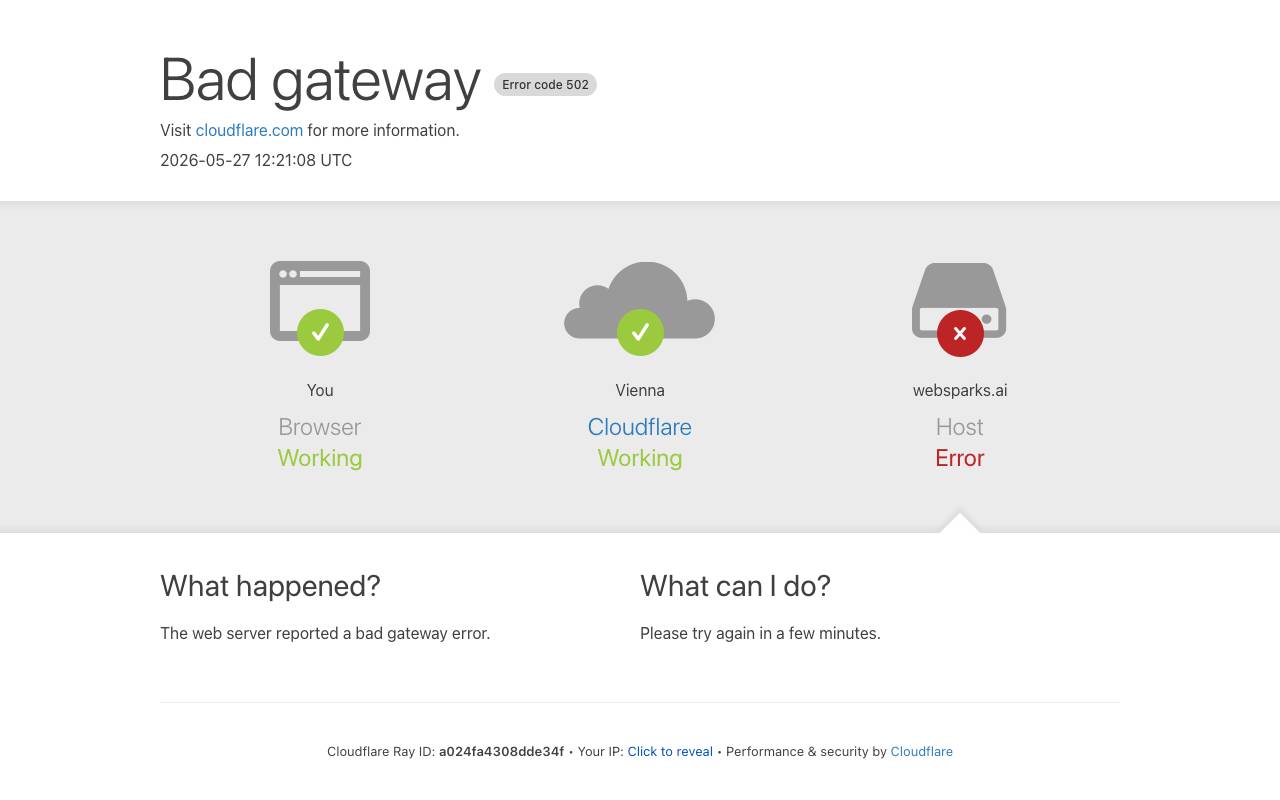 websparks website preview
