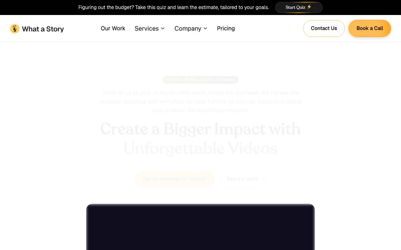 What a Story website preview