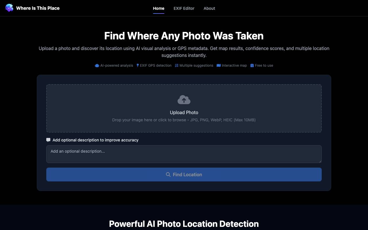Where Is This Place website preview