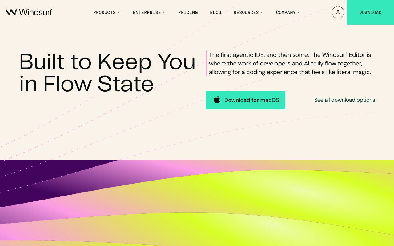 Windsurf website preview