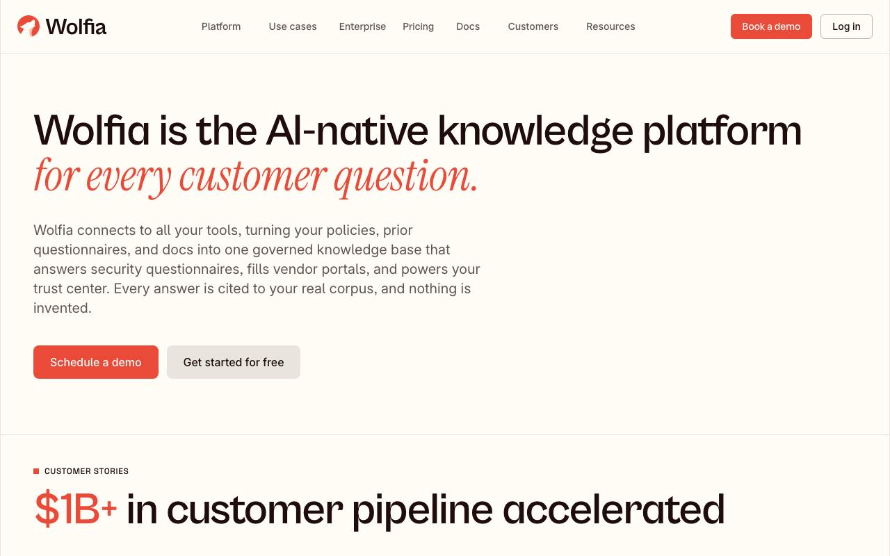 Wolfia website preview
