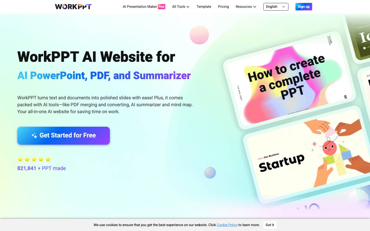 WorkPPT website preview