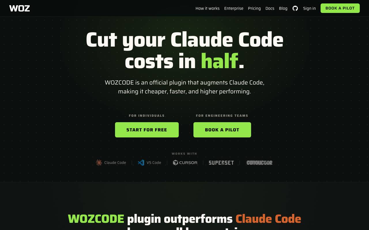 Woz website preview