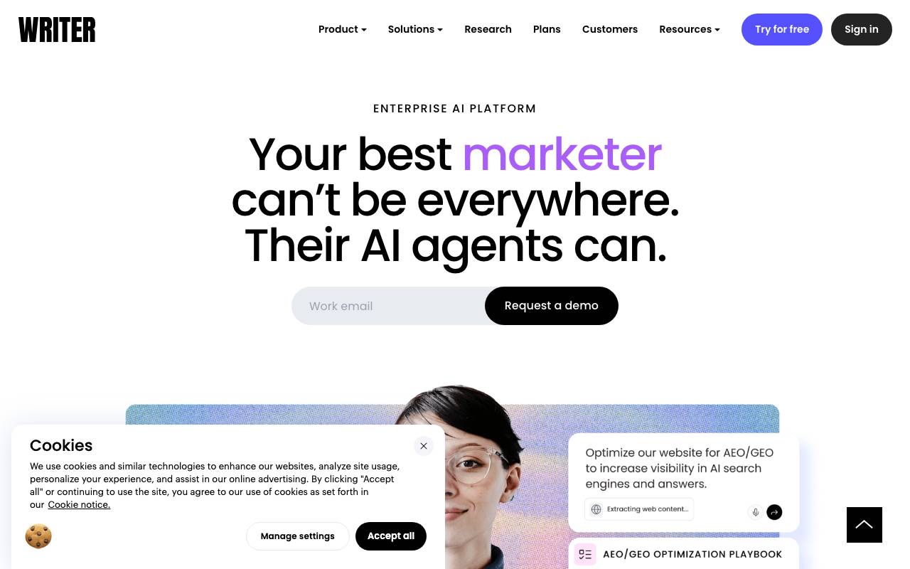 Writer website preview