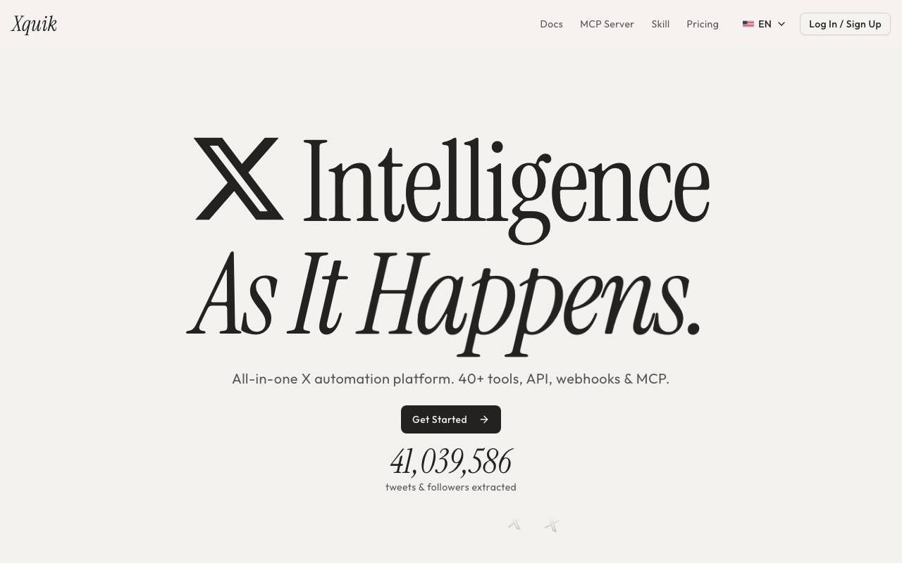 X Twitter Scraper website preview