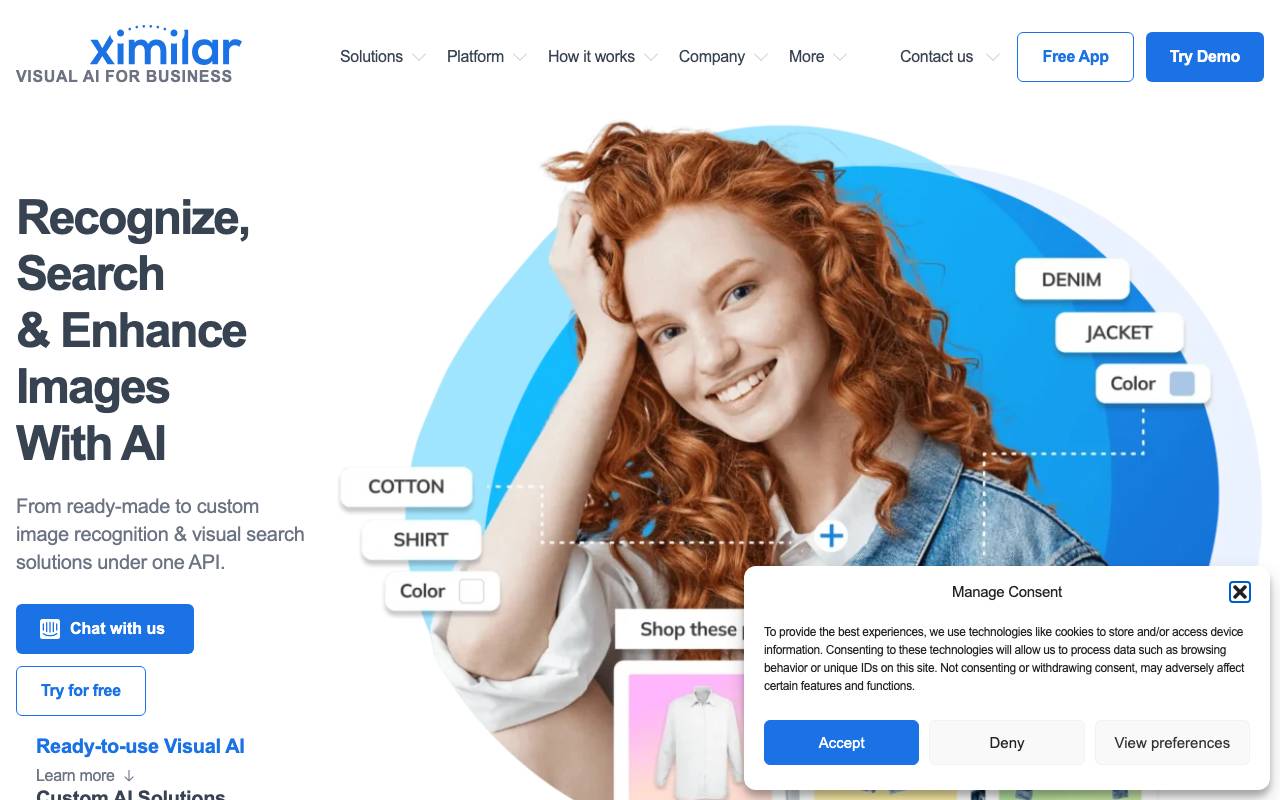 Ximilar website preview