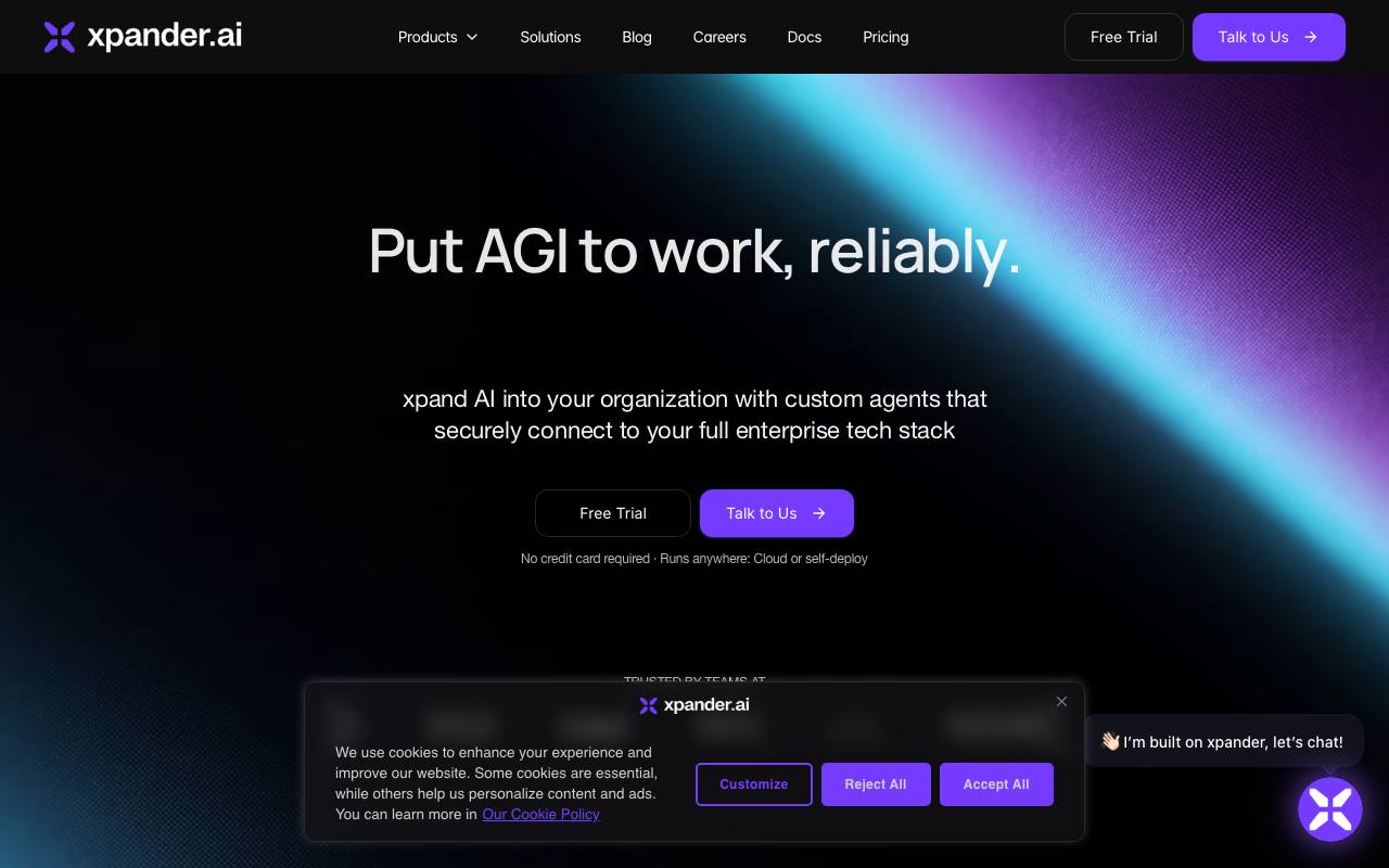 xpander.ai website preview