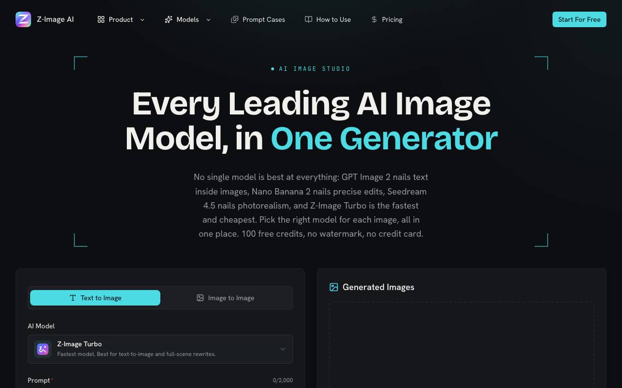Z-Image AI website preview