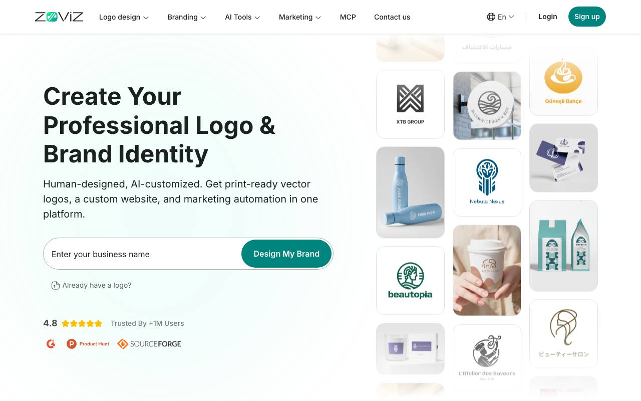 zoviz website preview