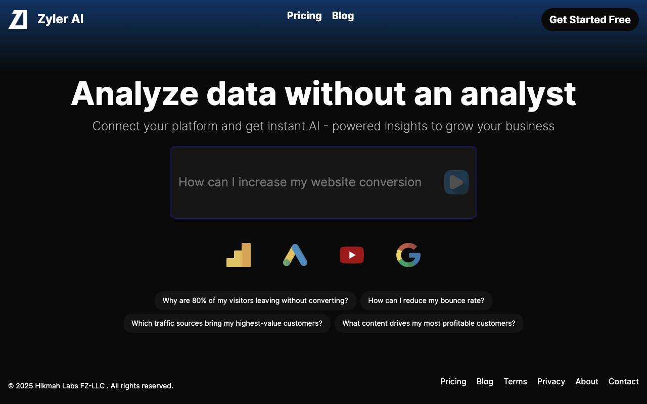 Zyler AI website preview