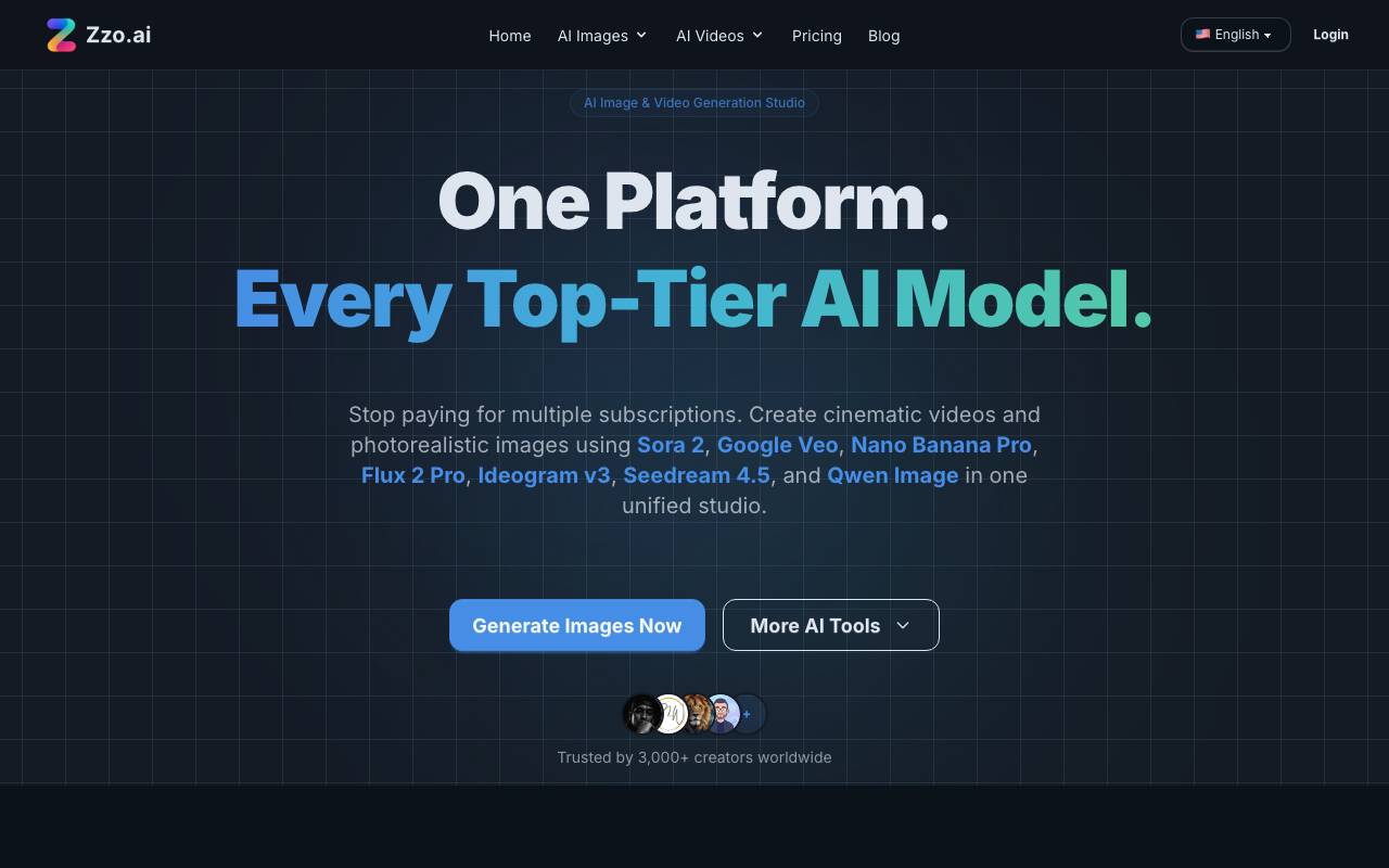 zzo ai website preview